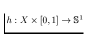 $h: X \times [0,1] \to \mathbb{S}^1$