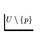$U \setminus \{ p \}$